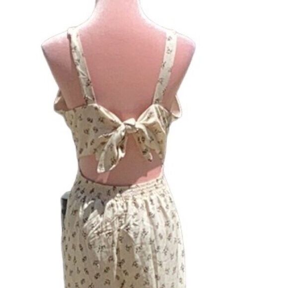SIENNA SKY NEW WOMENS JUMPSUIT FLAIR FLORAL OPEN BACK LARGE - Picture 8 of 9